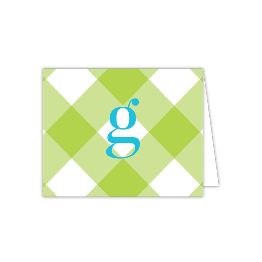 Monograms Rosanne Beck | Buffalo Check G Enclosure Card