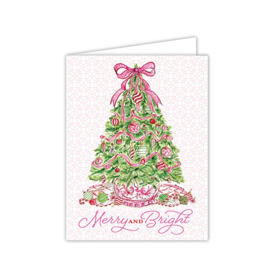 Seasonal Rosanne Beck | Pink Peppermint Tree Greeting Card