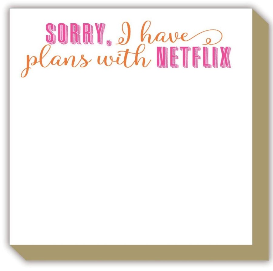 Notes & Pads Rosanne Beck | Sorry, I Have Plans With Netflix Luxe Notepad