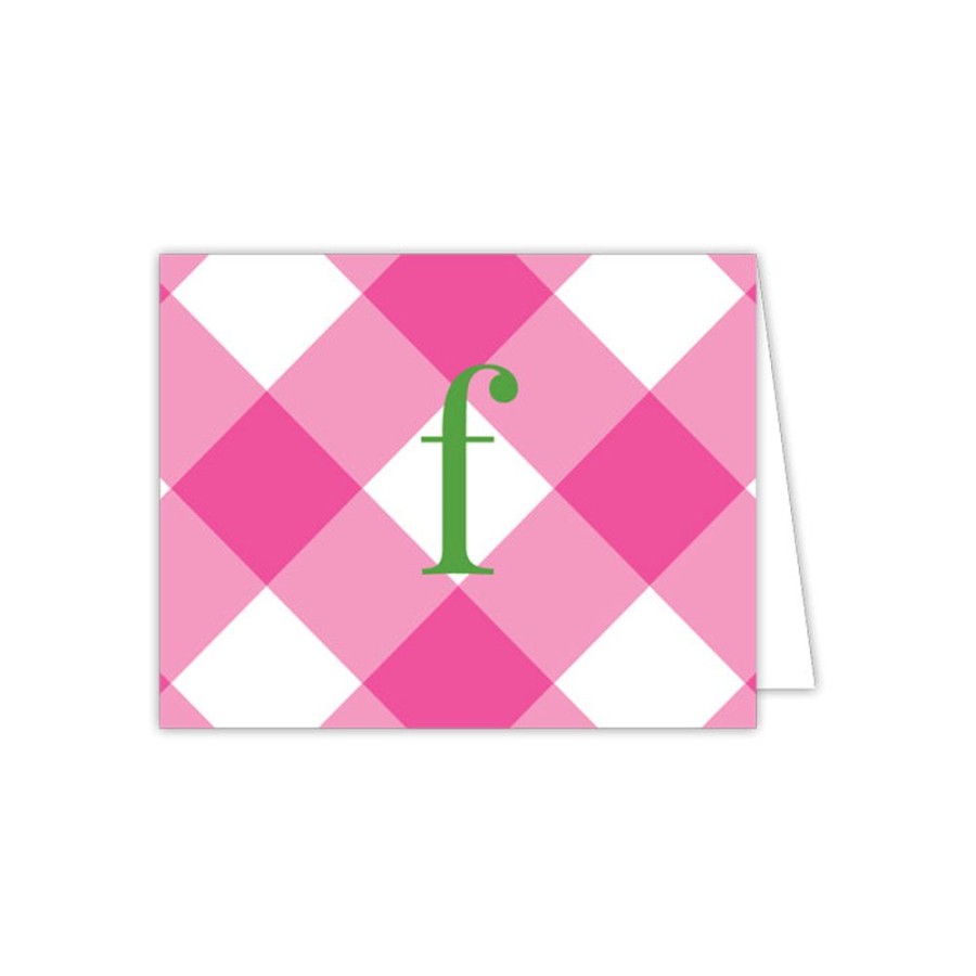 Monograms Rosanne Beck | Buffalo Check F Folded Note