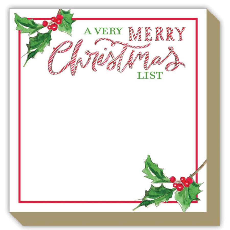 Seasonal Rosanne Beck | A Very Merry Christmas List Luxe Notepad