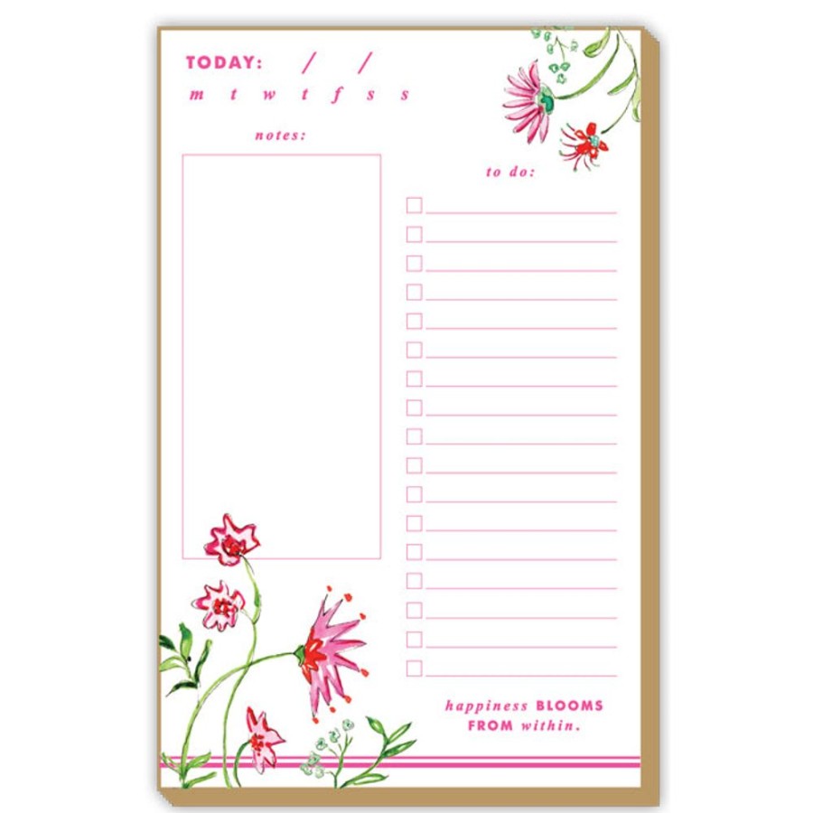 Notes & Pads Rosanne Beck | Mixed Floral Pink Luxe Large Pad