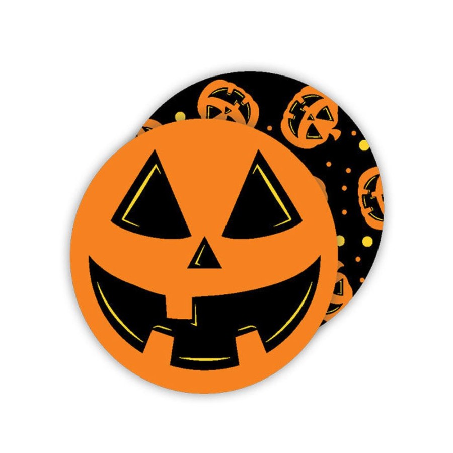 Home & Entertaining Rosanne Beck | Jack O Lantern Face Paper Coasters