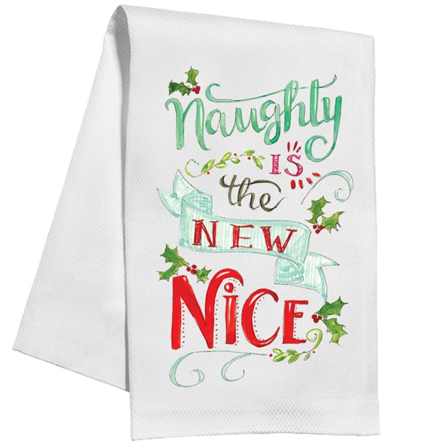 Seasonal Rosanne Beck | Naughty Is The New Nice Kitchen Towel