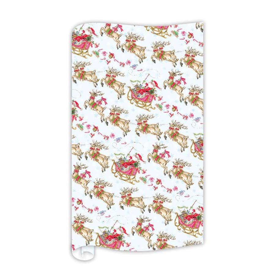 Seasonal Rosanne Beck | Santa Sleigh Gift Wrap