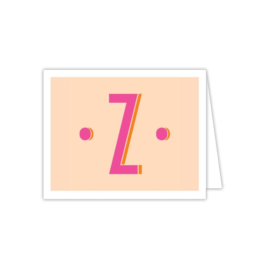 Monograms Rosanne Beck | Color Block Monogram Z Folded Note