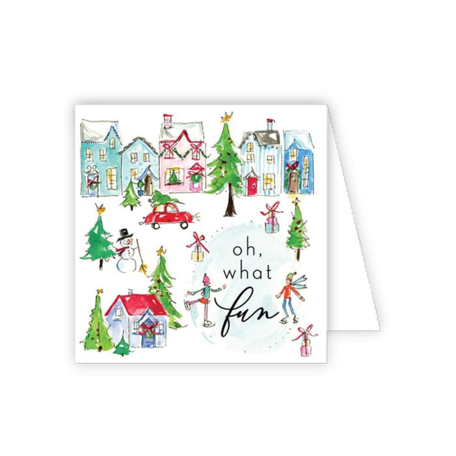 Seasonal Rosanne Beck | Oh What Fun Snow Village Enclosure Card