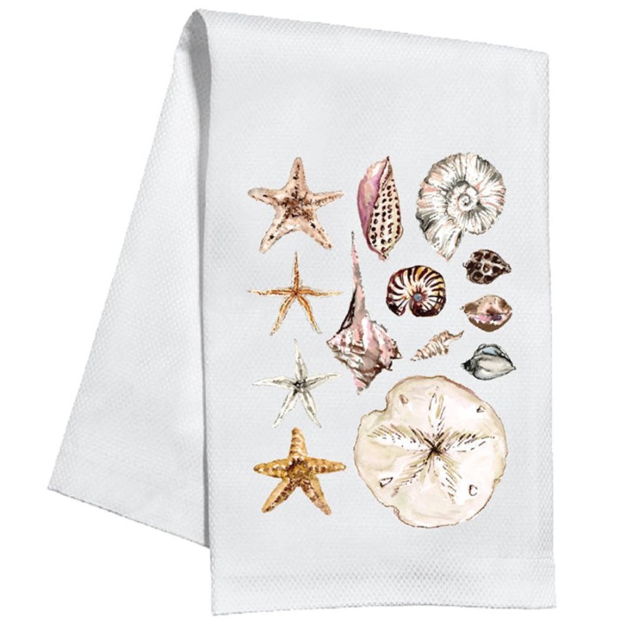 Home & Entertaining Rosanne Beck | Coastal Starfish And Sand Dollar Kitchen Towel