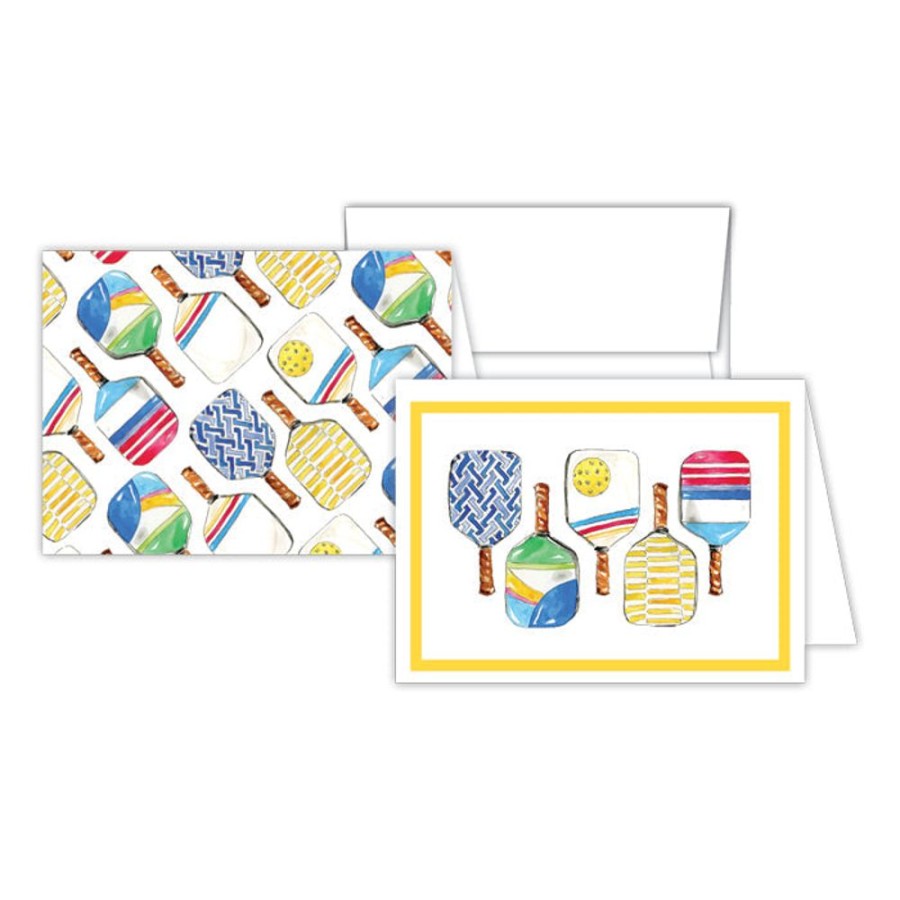 Notes & Pads Rosanne Beck | Pickleball Yellow Paddles Stationery Notes