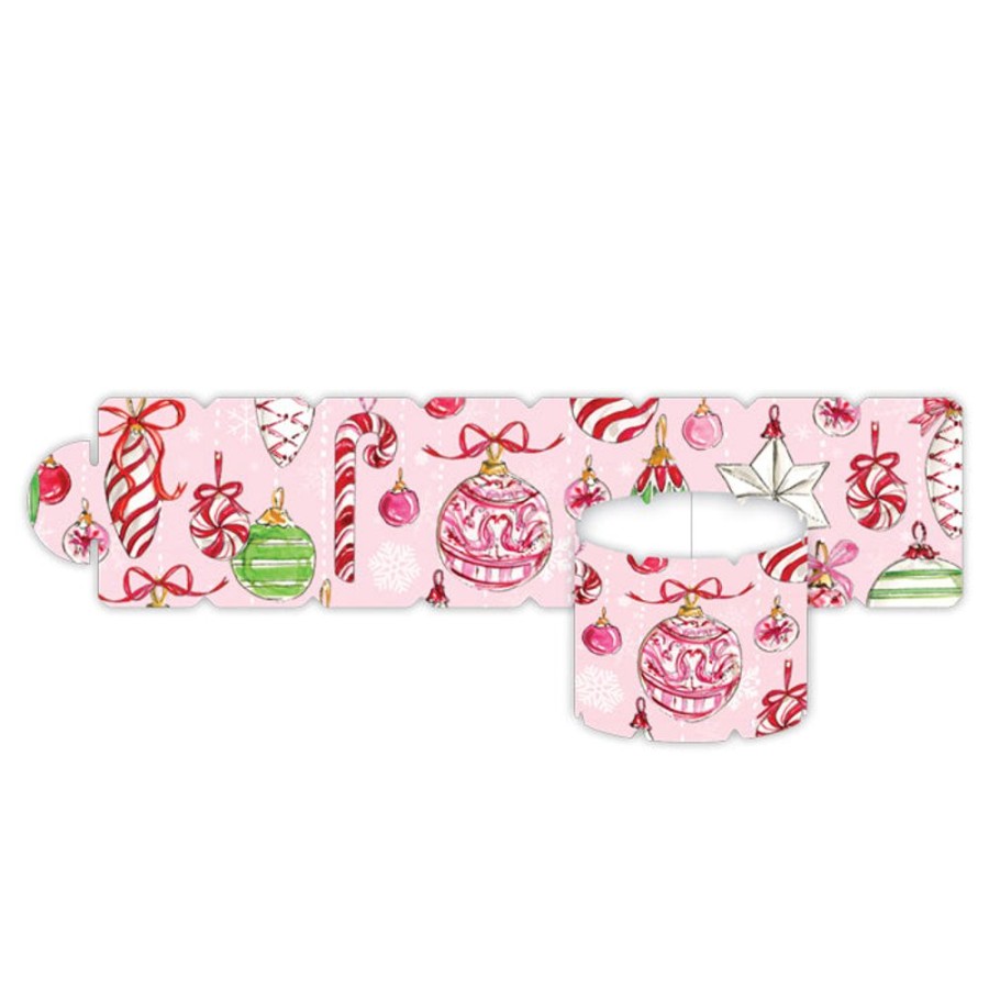 Seasonal Rosanne Beck | Pink Peppermint Ornaments Napkin Ring