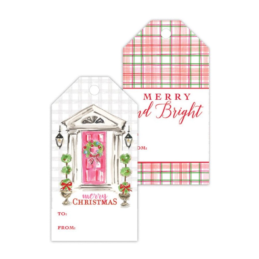 Invitations Rosanne Beck | Merry Christmas Front Door Gift Tags