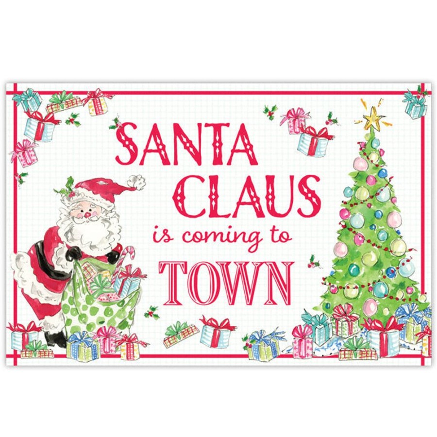 Home & Entertaining Rosanne Beck | Santa Claus Is Coming To Town Placemats