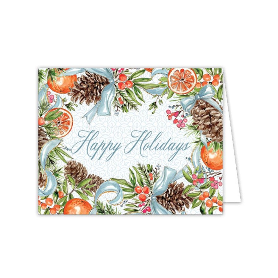 Seasonal Rosanne Beck | Christmas Citrus Happy Holidays Greeting Card