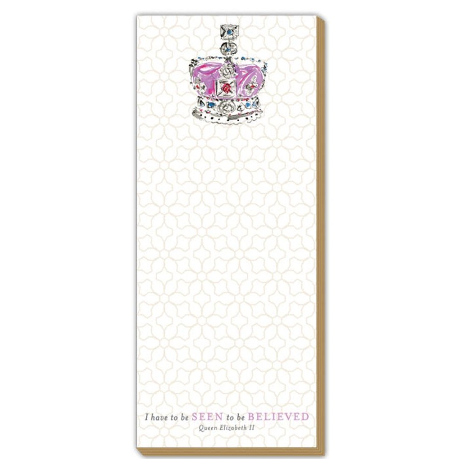 Notes & Pads Rosanne Beck | Qeii Royal Crown Luxe Skinny Pad