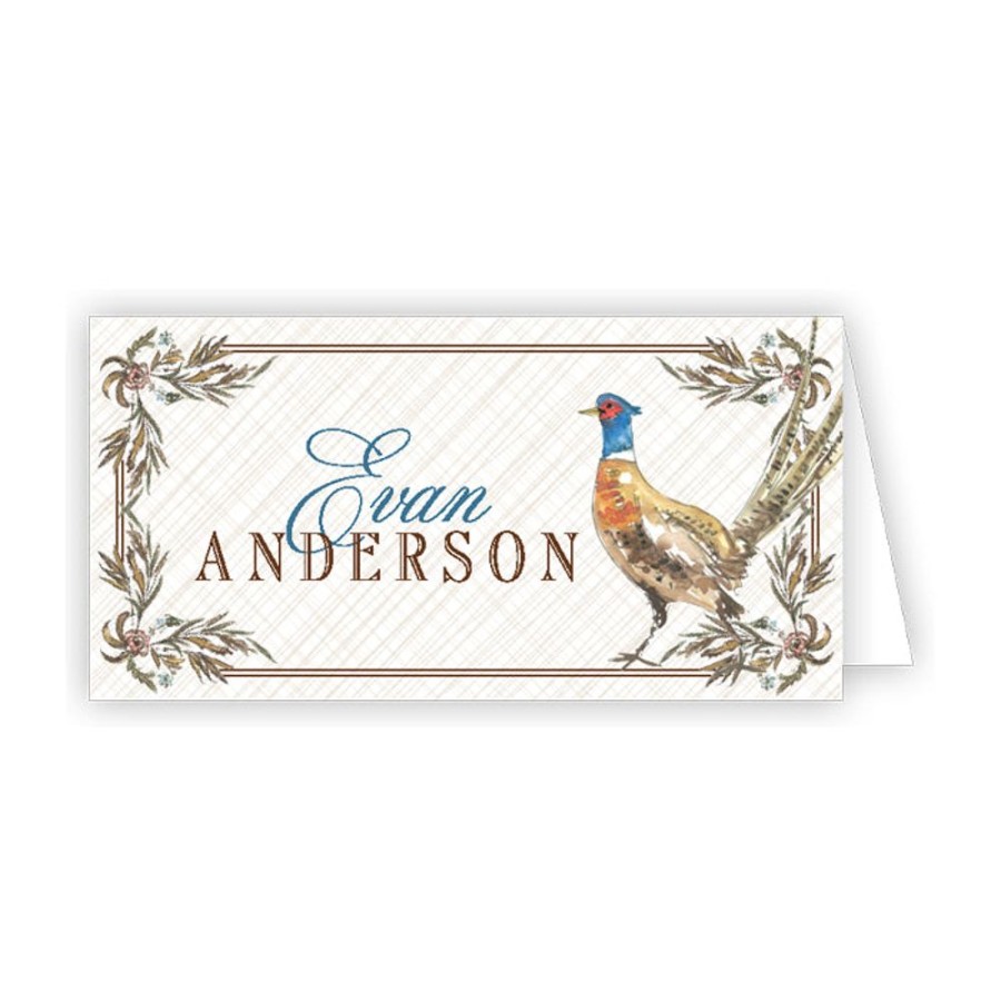 Home & Entertaining Rosanne Beck | Handpainted Pheasant Place Card