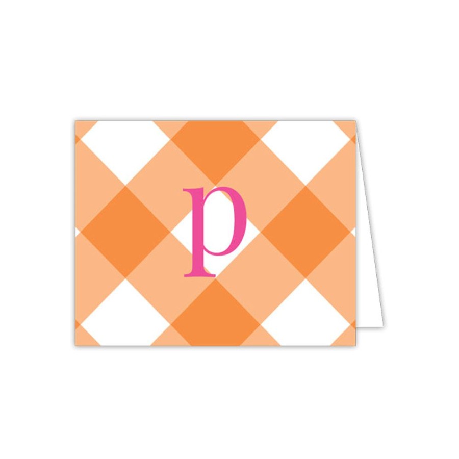 Monograms Rosanne Beck | Buffalo Check P Folded Note