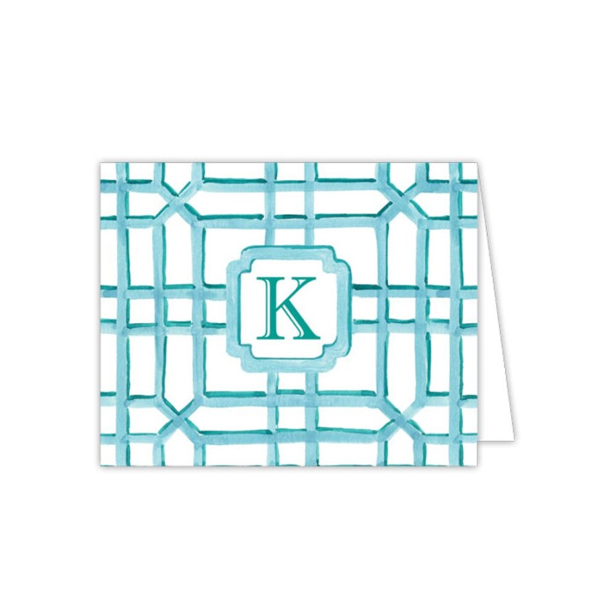 Notes & Pads Rosanne Beck | Lattice Monogram K Folded Note