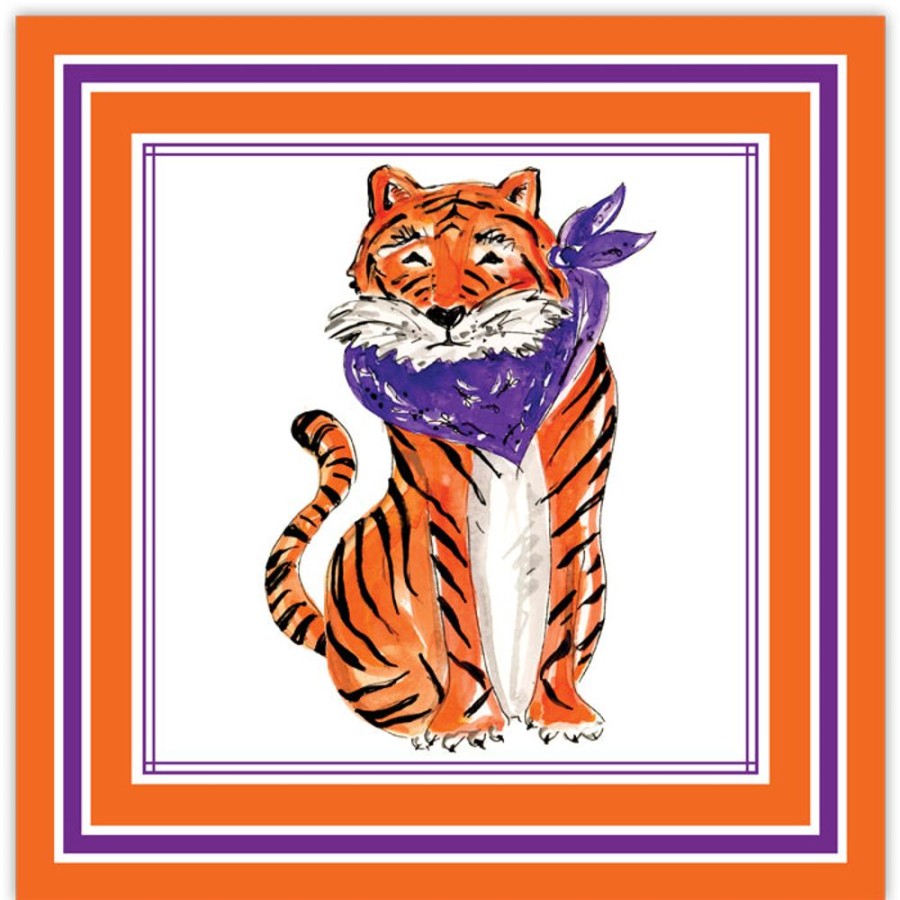 Seasonal Rosanne Beck | Orange & Purple Tiger Square Placemats