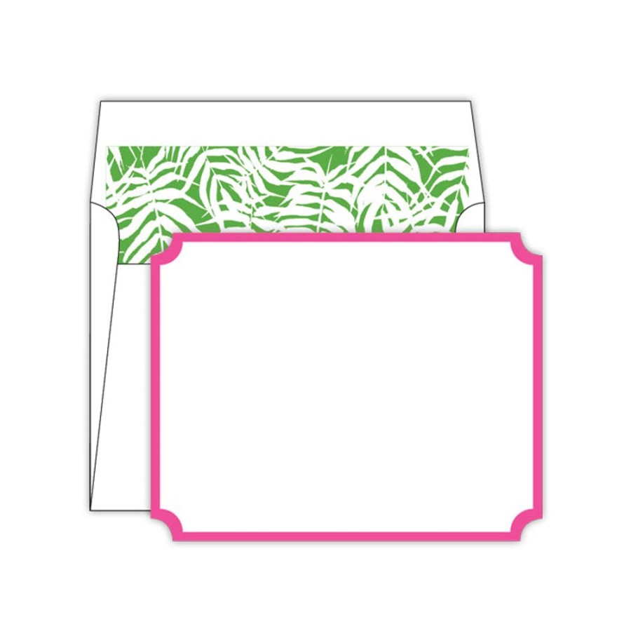 Notes & Pads Rosanne Beck | Green And White Leaves Die-Cut Social Set