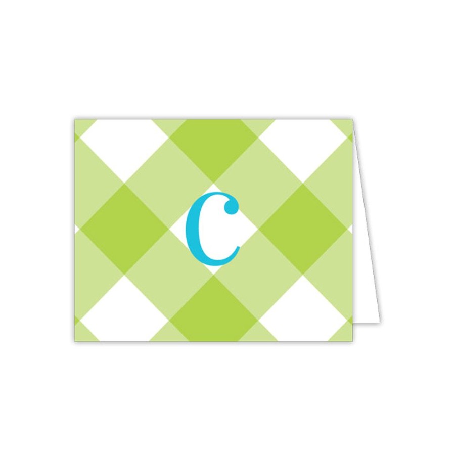 Monograms Rosanne Beck | Buffalo Check C Enclosure Card