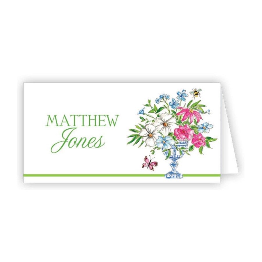 Home & Entertaining Rosanne Beck | Green Floral Arrangement Place Card