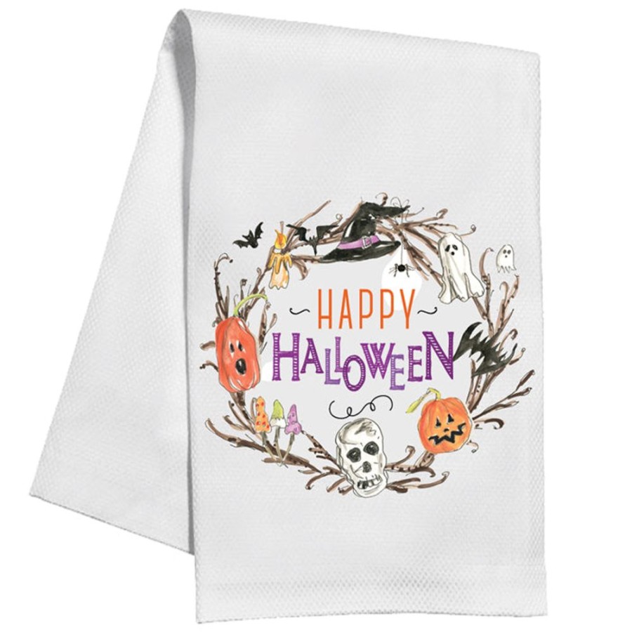 Home & Entertaining Rosanne Beck | Halloween Wreath And Icons Kitchen Towel