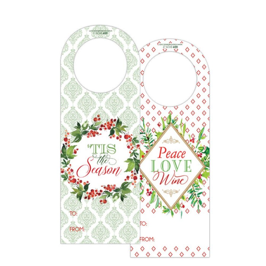 Seasonal Rosanne Beck | Tis The Season - Peace Love Wine Wine Tag