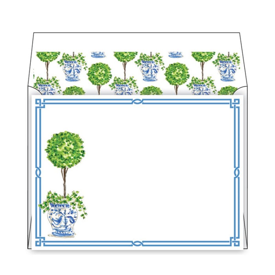 Notes & Pads Rosanne Beck | Ivy Topiary Flat Note Stationery