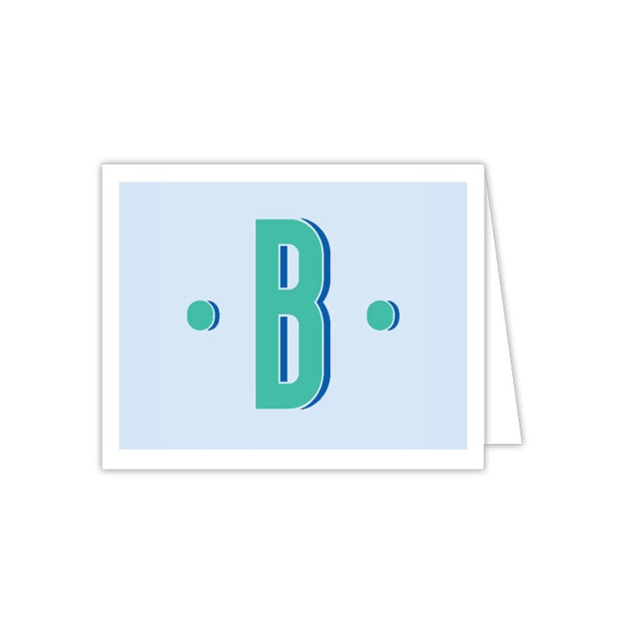 Notes & Pads Rosanne Beck | Color Block Monogram B Folded Note