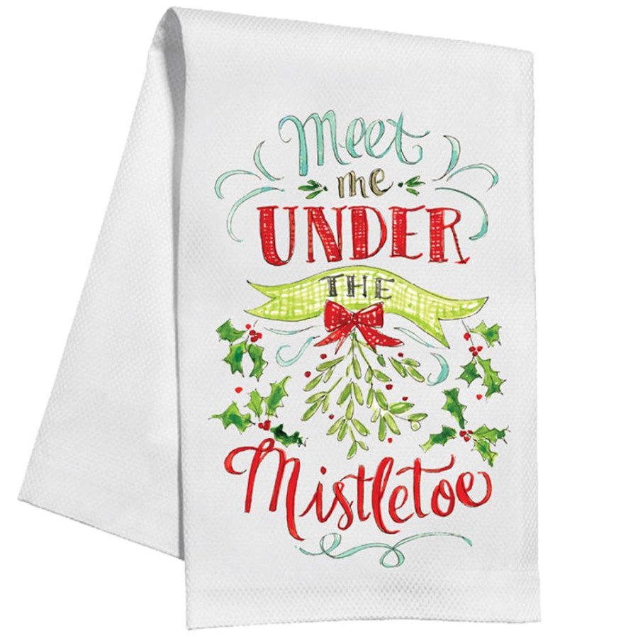 Seasonal Rosanne Beck | Meet Me Under The Mistletoe Kitchen Towel