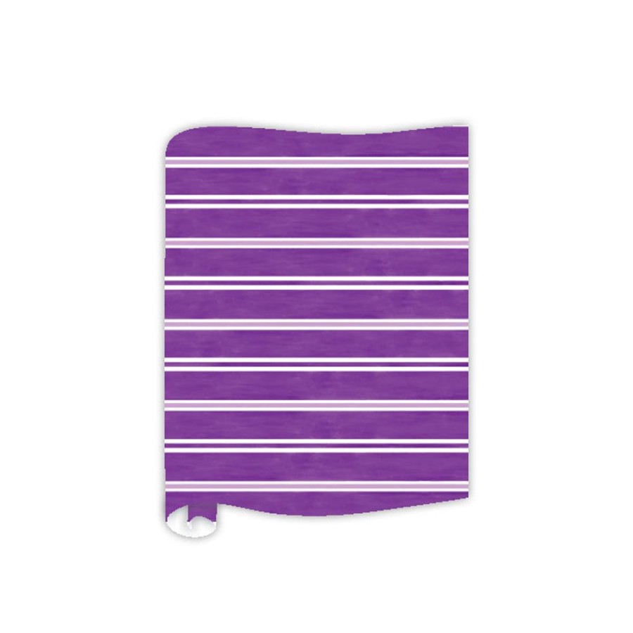 Seasonal Rosanne Beck | Purple & White Stripe Table Runner