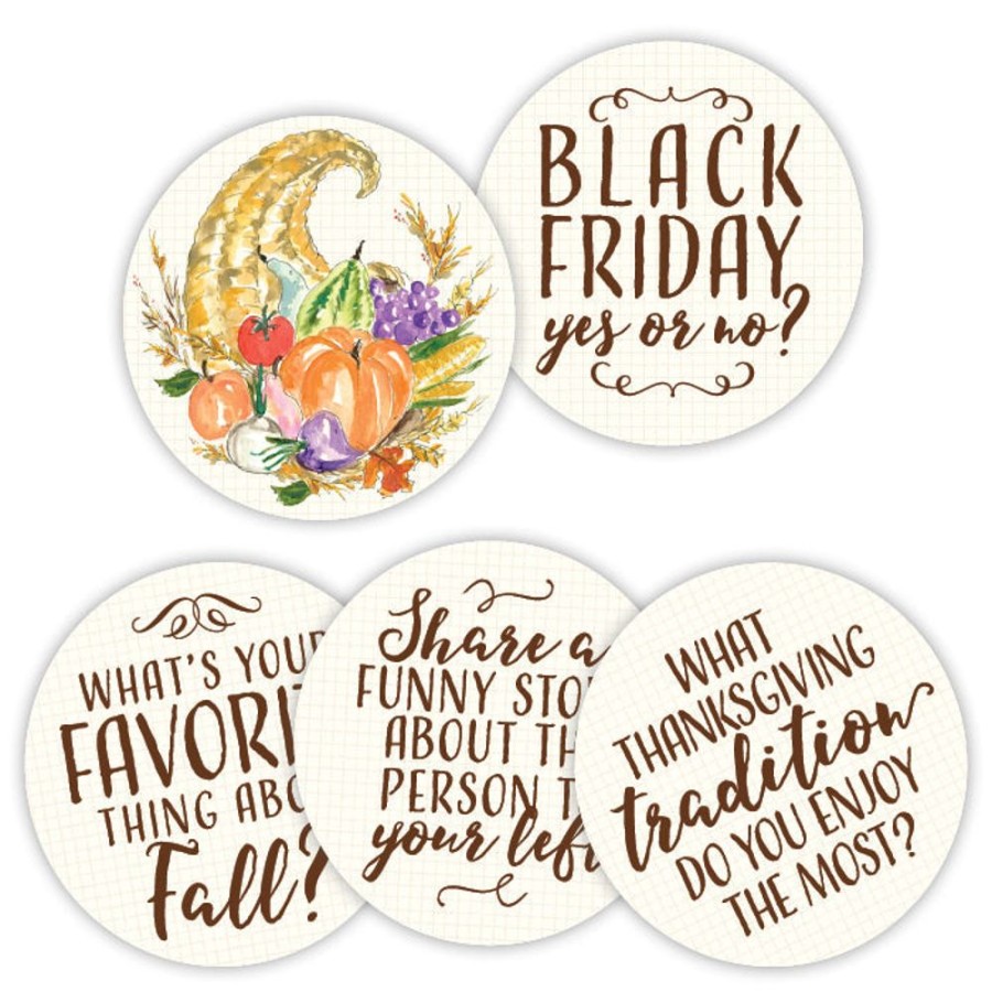 Home & Entertaining Rosanne Beck | Cornucopia Conversation Coasters