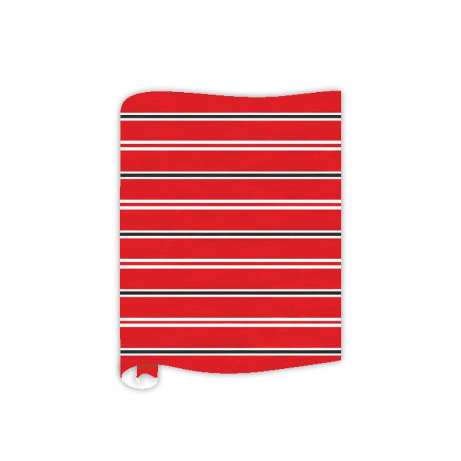 Seasonal Rosanne Beck | Red & Black Stripe Table Runner