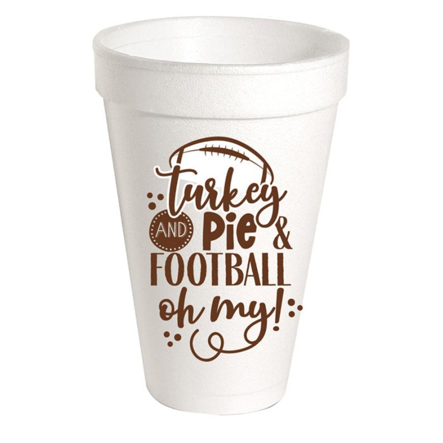 Home & Entertaining Rosanne Beck | Turkey And Pie & Football Oh My! Styrofoam Cup