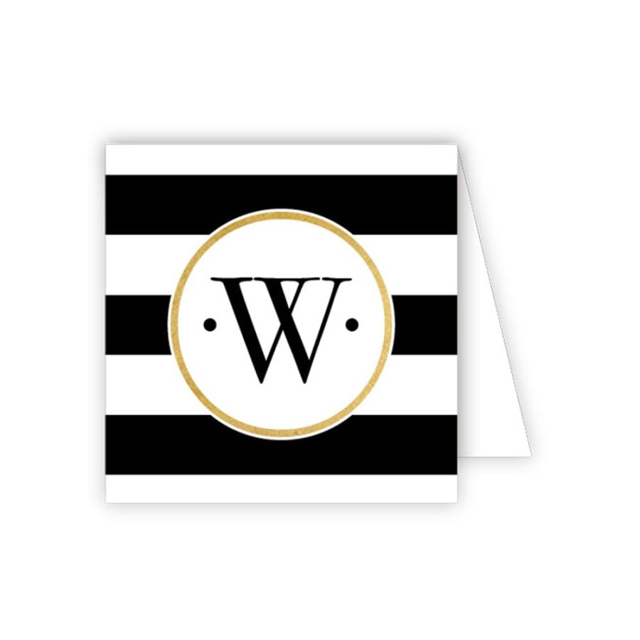 Monograms Rosanne Beck | Black Stripe W Enclosure Card