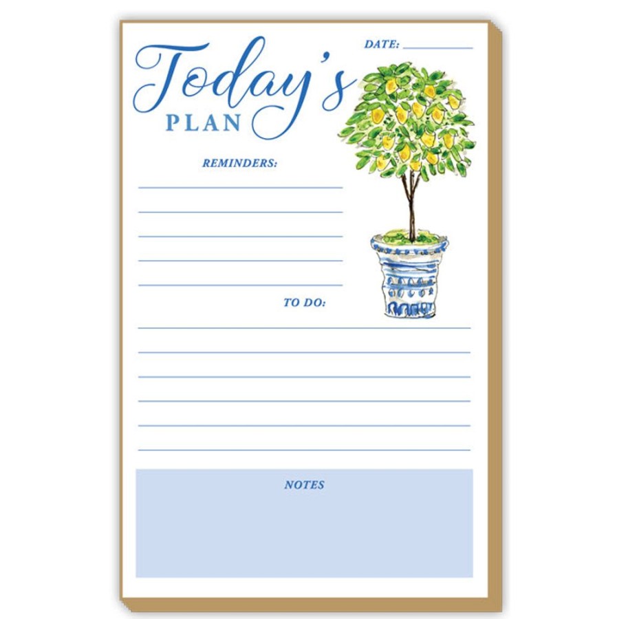 Notes & Pads Rosanne Beck | Lemons Topiary Today'S Plan Luxe Large Pad