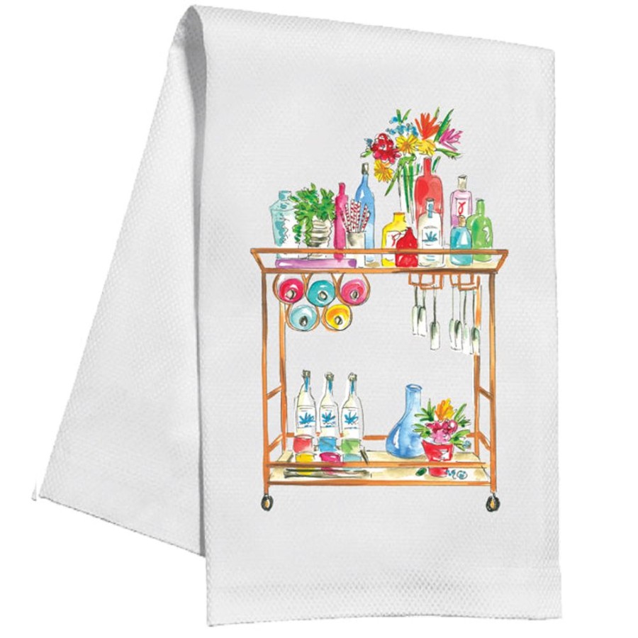 Home & Entertaining Rosanne Beck | Handpainted Party Bar Cart Kitchen Towel