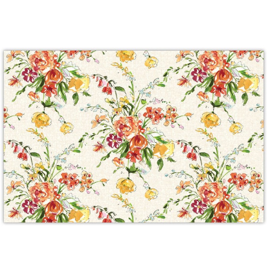 Home & Entertaining Rosanne Beck | Red And Yellow Floral Mix Placemats