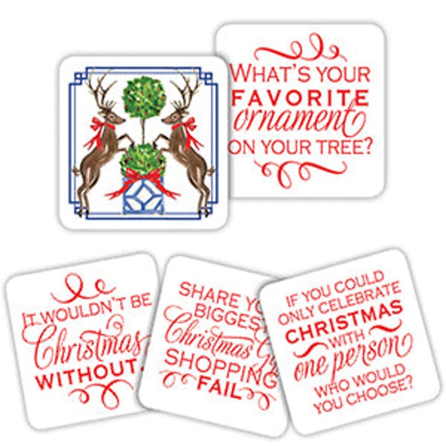 Seasonal Rosanne Beck | Christmas Animal Duo Conversation Coasters