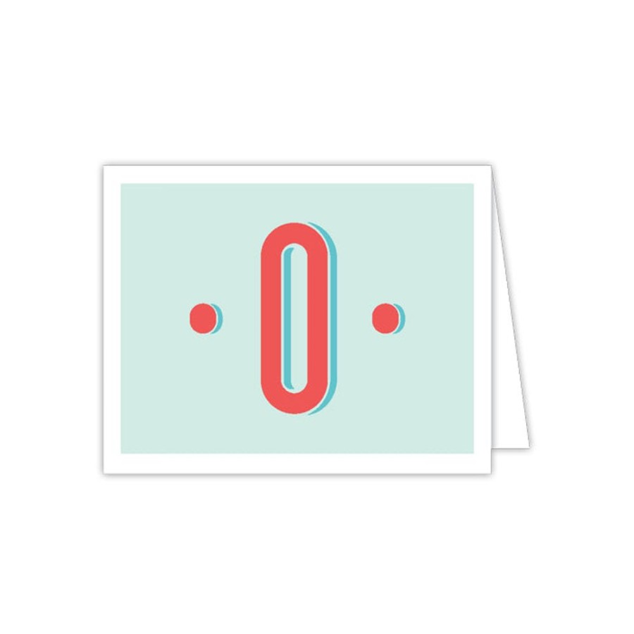 Notes & Pads Rosanne Beck | Color Block Monogram O Folded Note