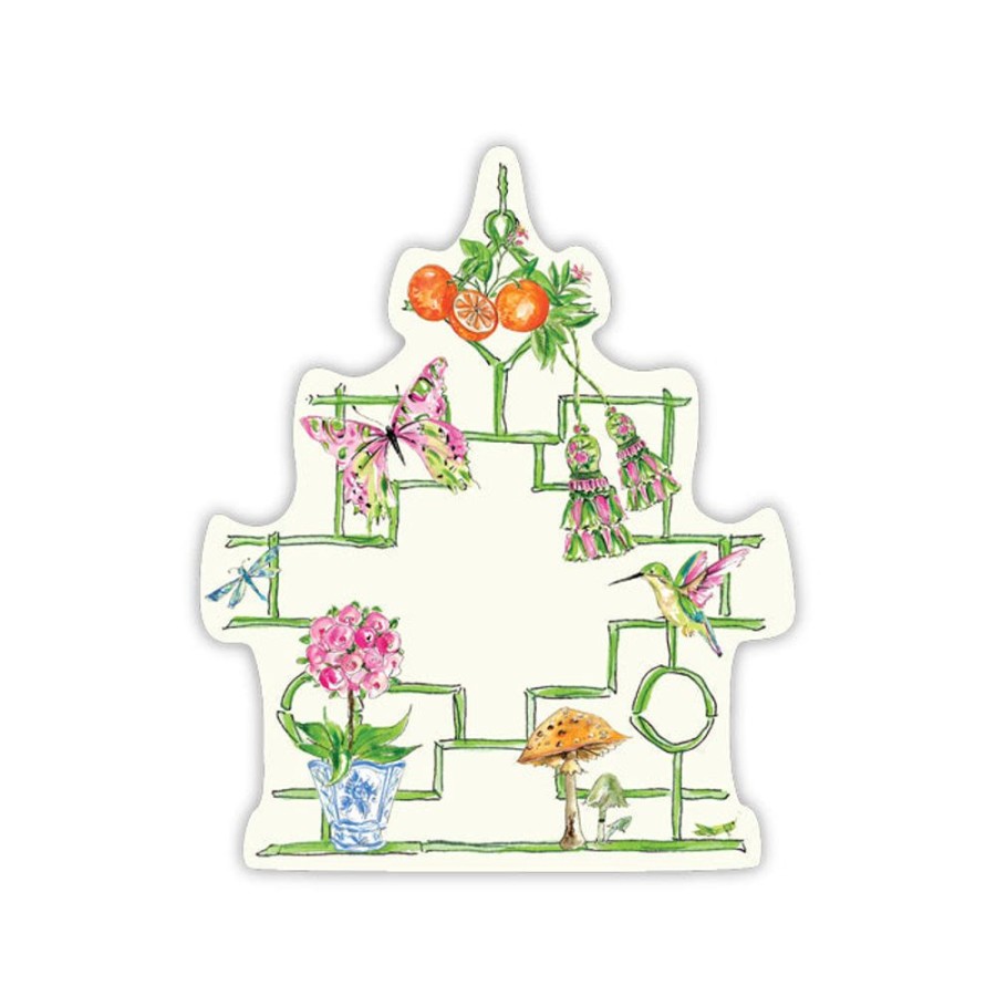 Home & Entertaining Rosanne Beck | Green Bamboo Pagoda Wonderland Die-Cut Accents