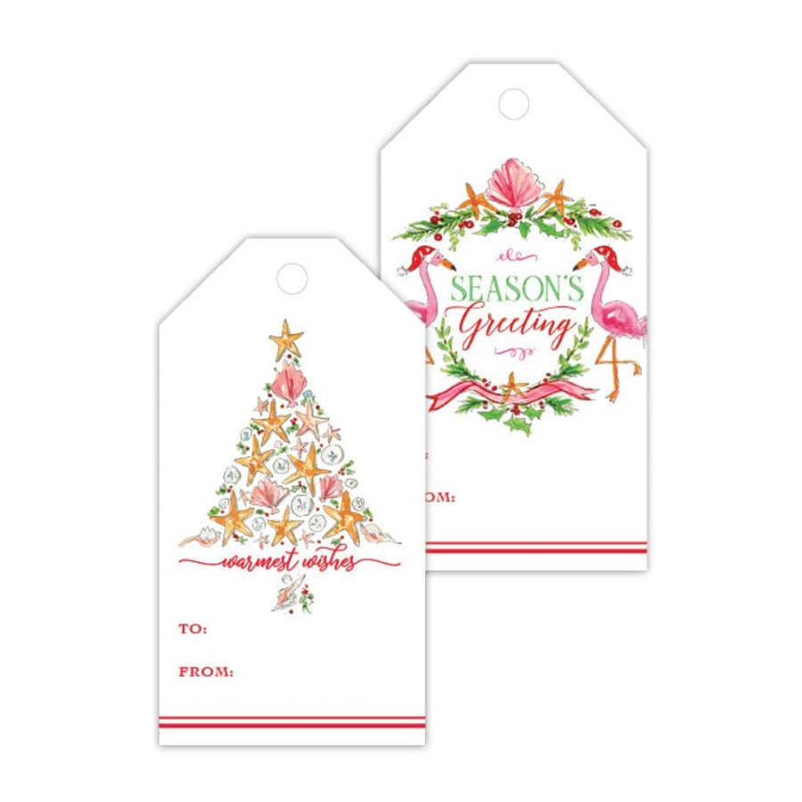 Invitations Rosanne Beck | Warmest Wishes Seashells Gift Tags