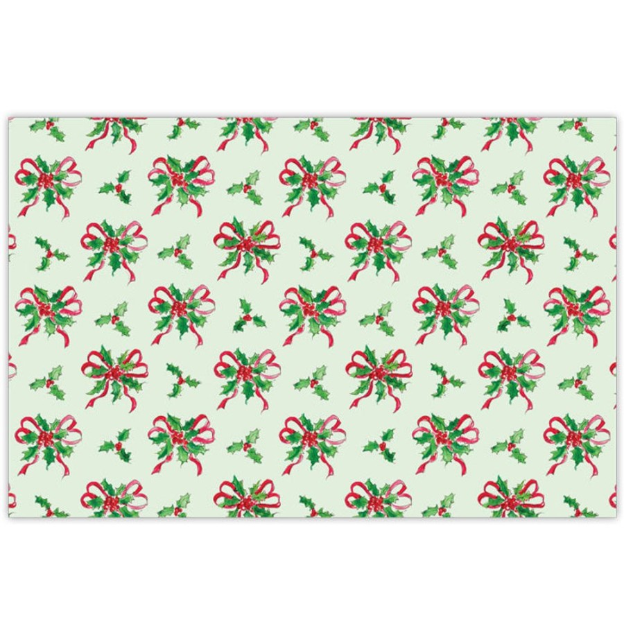 Home & Entertaining Rosanne Beck | Holly With Bow Pattern Placemats