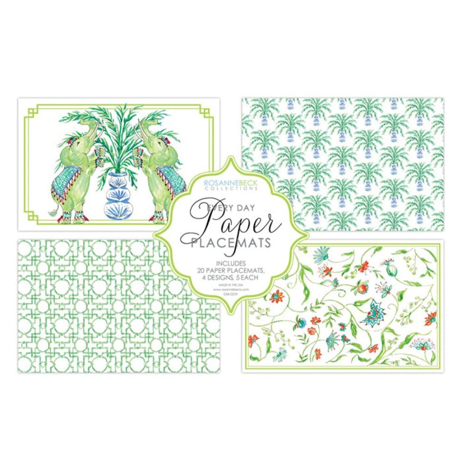 Home & Entertaining Rosanne Beck | Animal Duo Elephant & Patterns Placemats