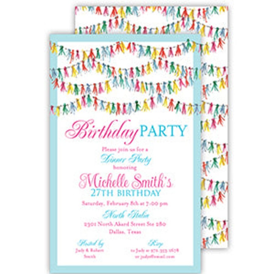 Invitations Rosanne Beck | Handpainted Festive Banners Large Flat Invitation