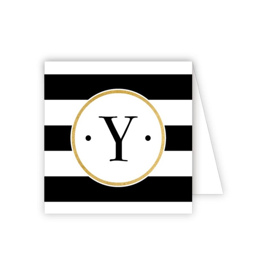 Monograms Rosanne Beck | Black Stripe Y Enclosure Card