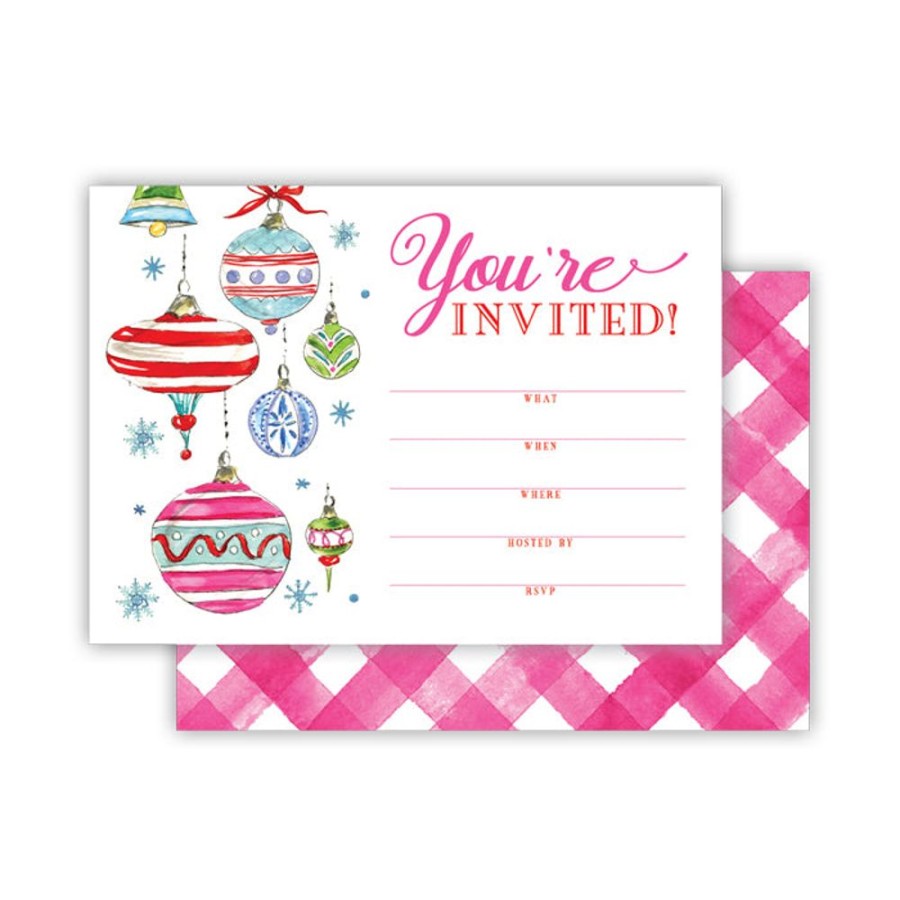 Seasonal Rosanne Beck | You'Re Invited Pink Buffalo Check Flat Fill Ins