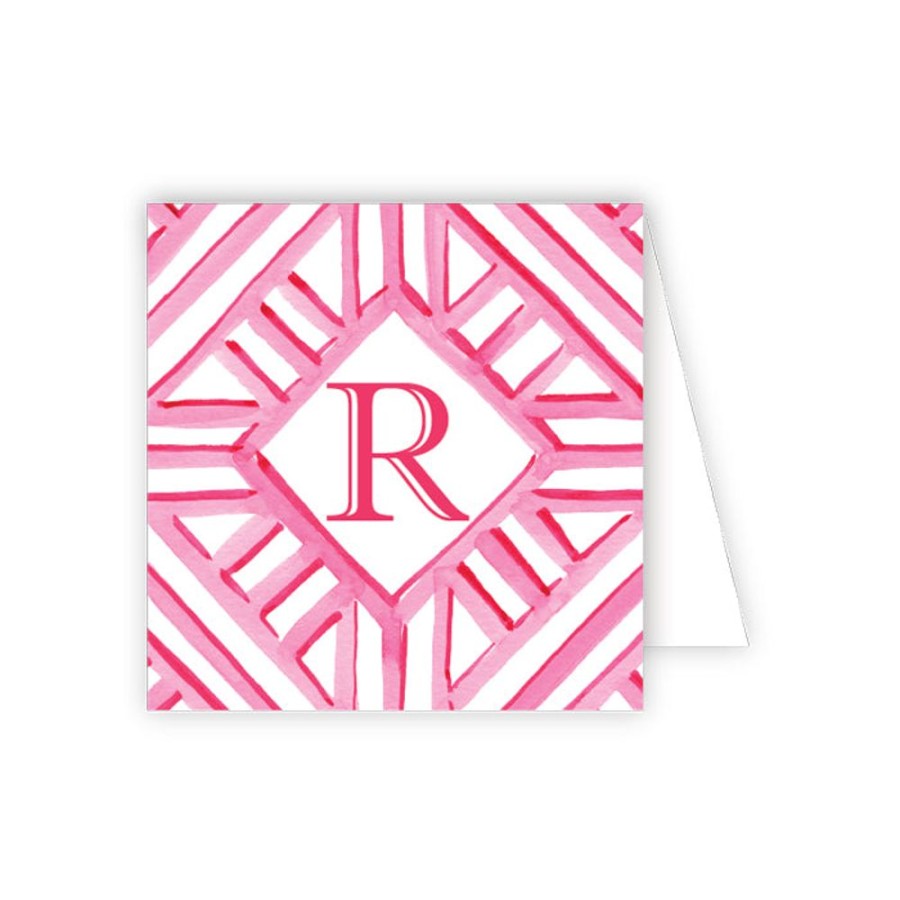 Monograms Rosanne Beck | Lattice Monogram P Enclosure Card