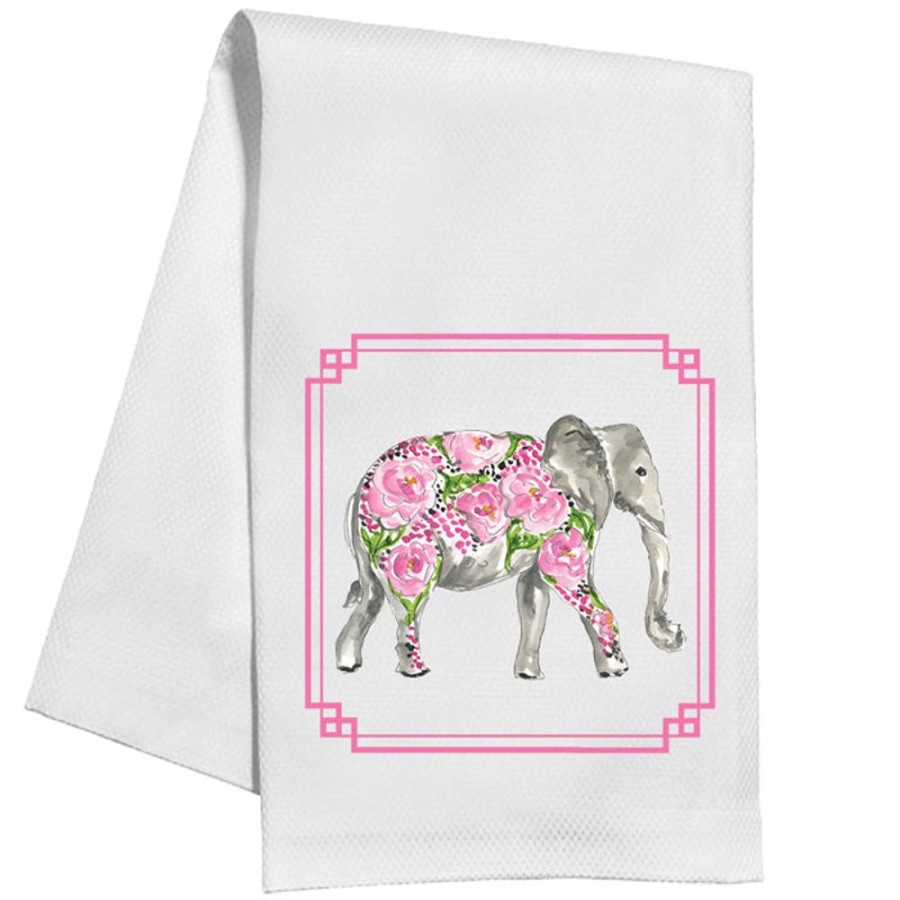 Home & Entertaining Rosanne Beck | Pink Elephant Kitchen Towel