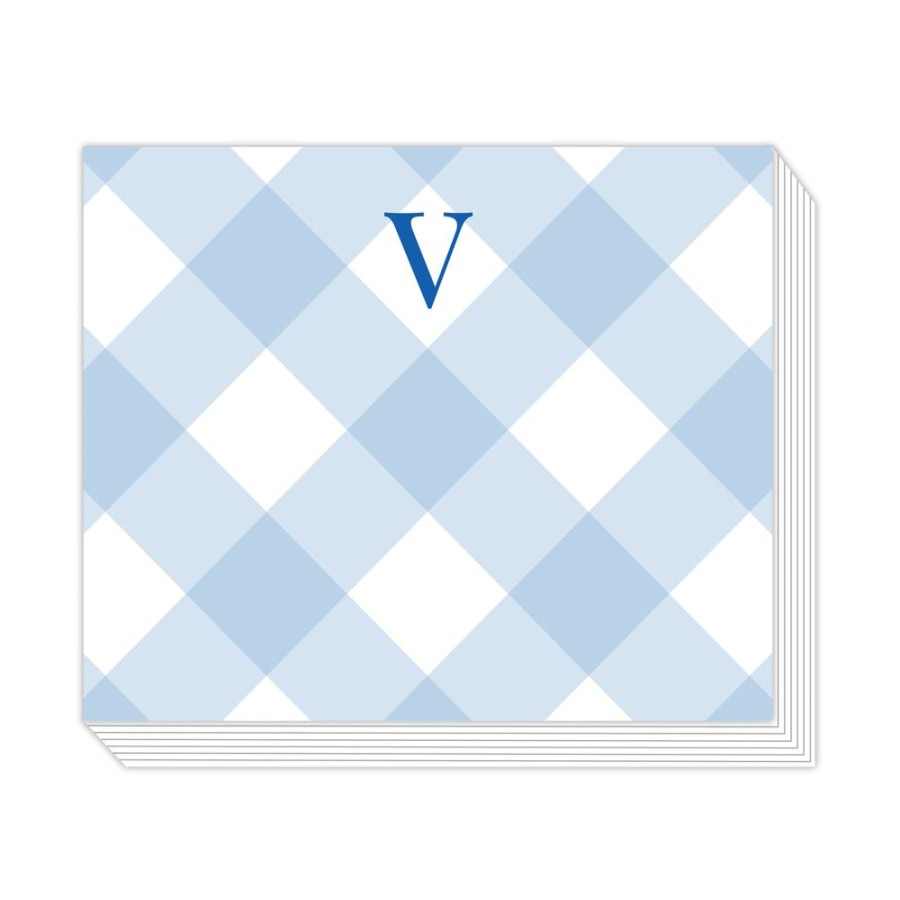 Monograms Rosanne Beck | Buffalo Check V Notepad